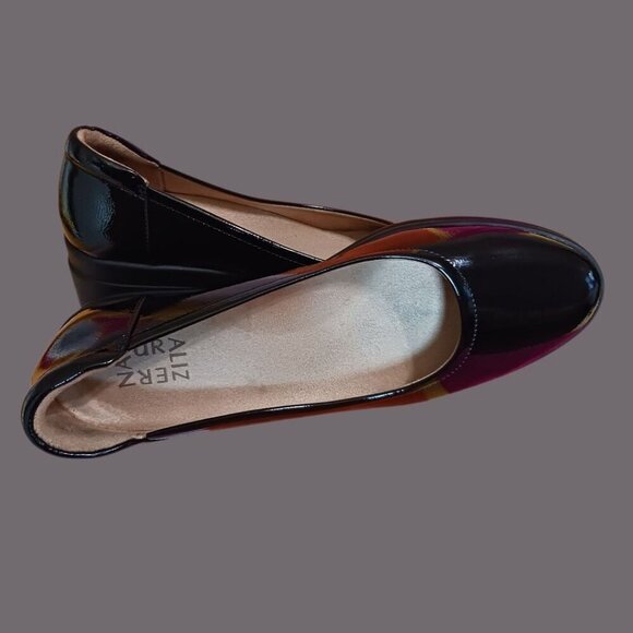 Naturalizer "Sam" Slip On Wedge Pump Confort Shoes Black Size 8M - Picture 11 of 16